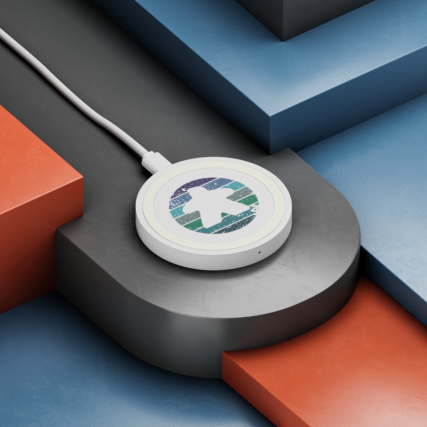 Quake Wireless Charging Pad Retro Meeple