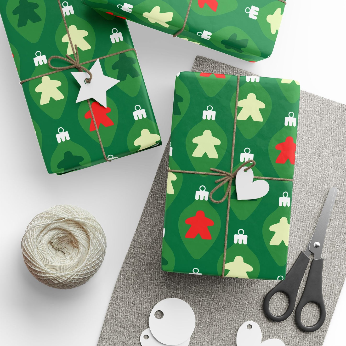 Meeple Ornament Wrapping Paper