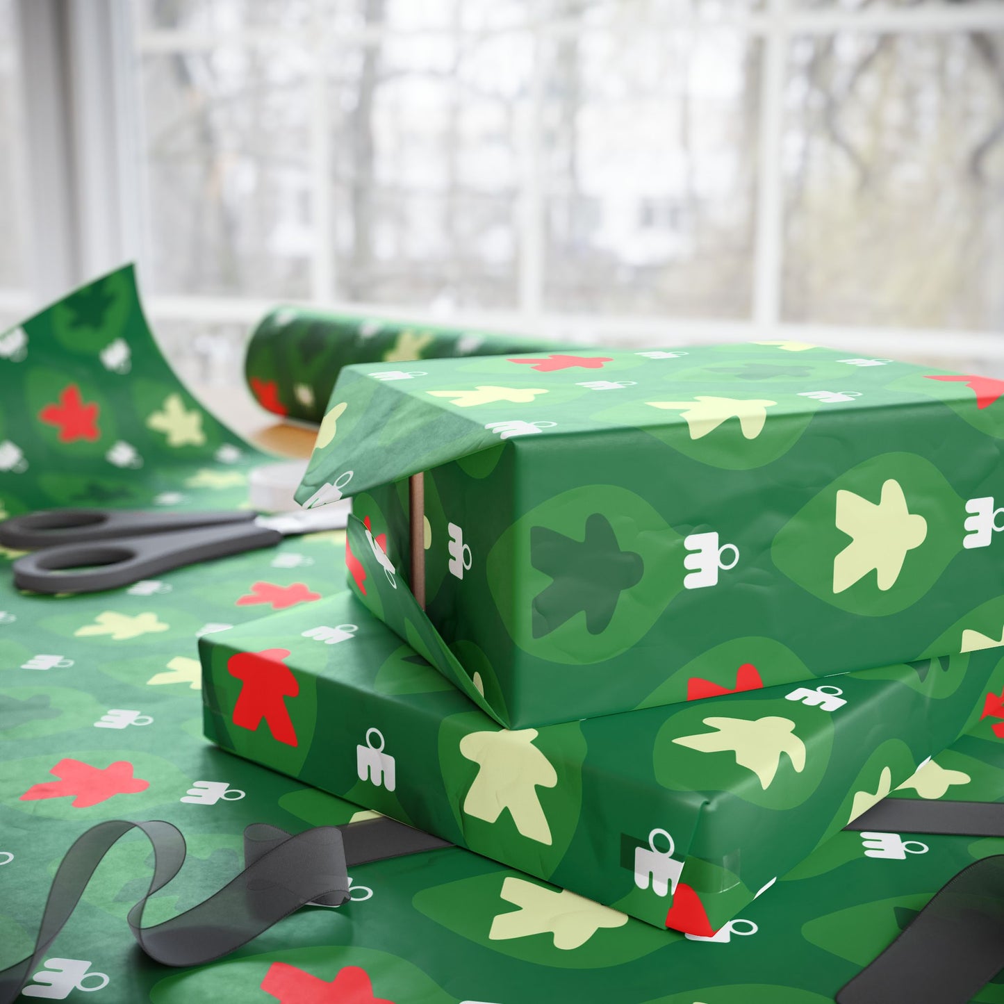 Meeple Ornament Wrapping Paper