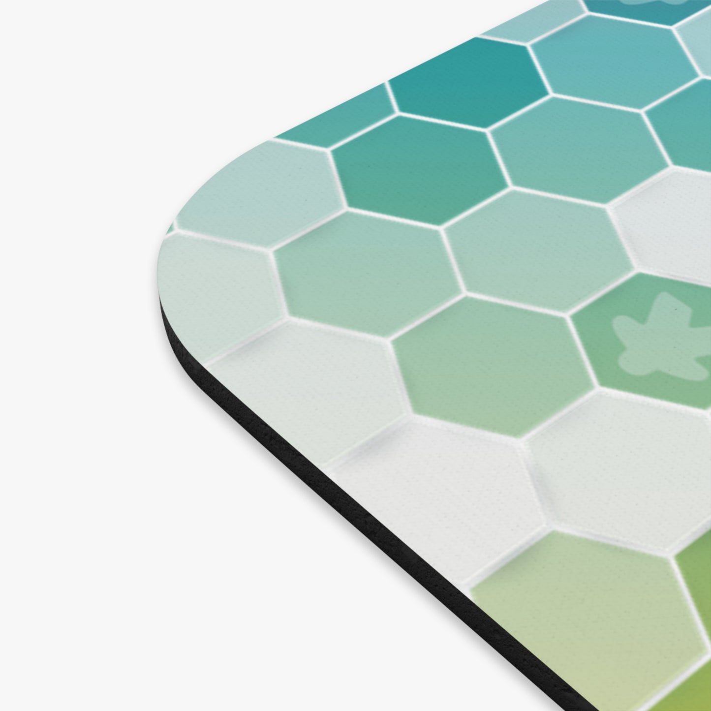 Rainbow Hexagon Mouse Pad – Board Game Inspired Design with Subtle Meeples – Gaming and Office Accessory