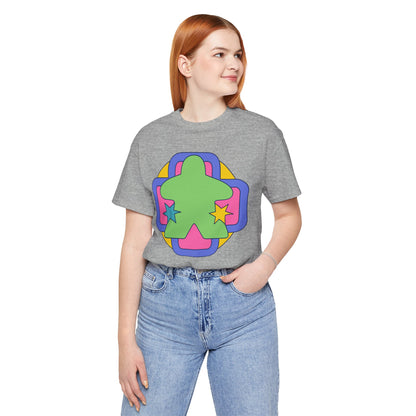 Retro Meeple Pattern Tshirt