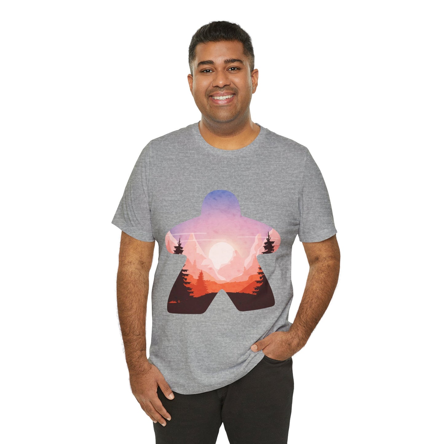 Mountain Sunset Adventure - Meeple Shirt