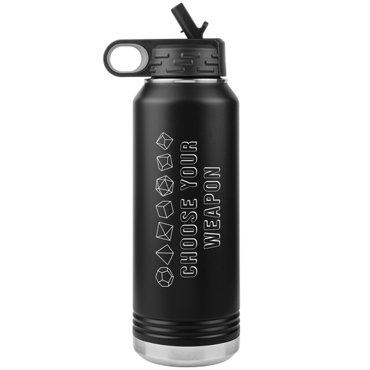Water_Bottle_-_Dice_-_Choose_Your_Weapon_WB_Tumbler_Black_Mockup.png