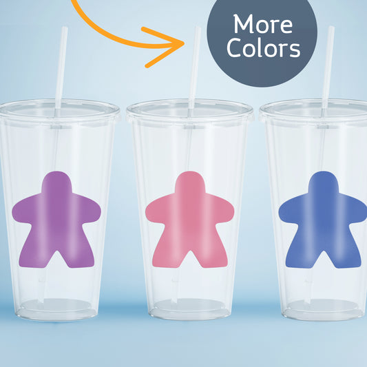 Solid Color Meeple Tumbler Cup