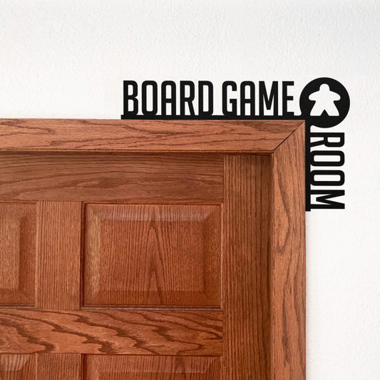 Metal Board Game Room Door Sign