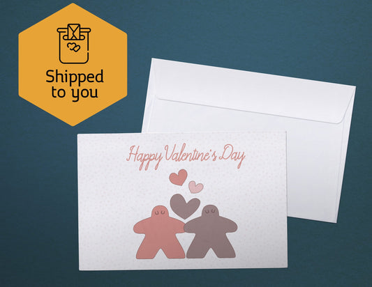 Happy Valentine's Day Meeple Couple Card  (Shipped to You)