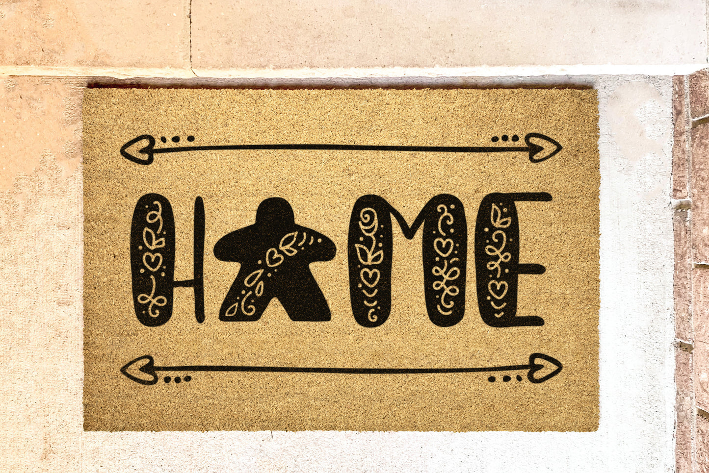 Board Game Meeple Home Door Mat